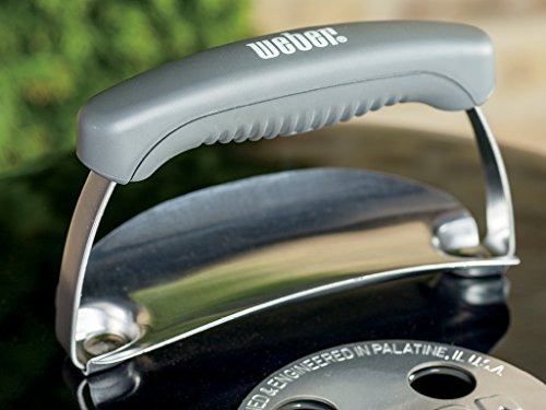 Durable all-weather wheels on Weber kettle