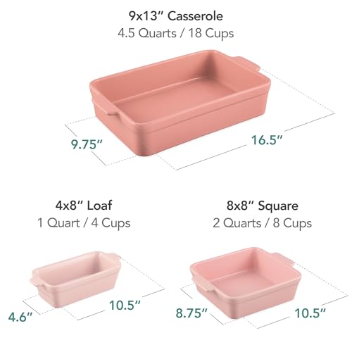 Ceramic casserole dish in Pink Champagne