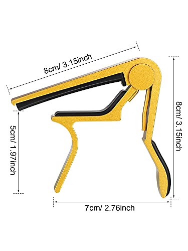 Multicolor aluminum guitar capo pack