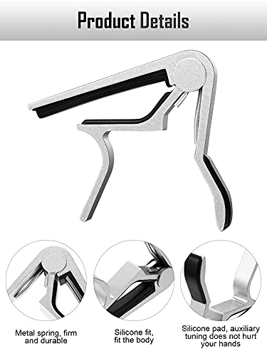 Silicone padded guitar clamp mechanism