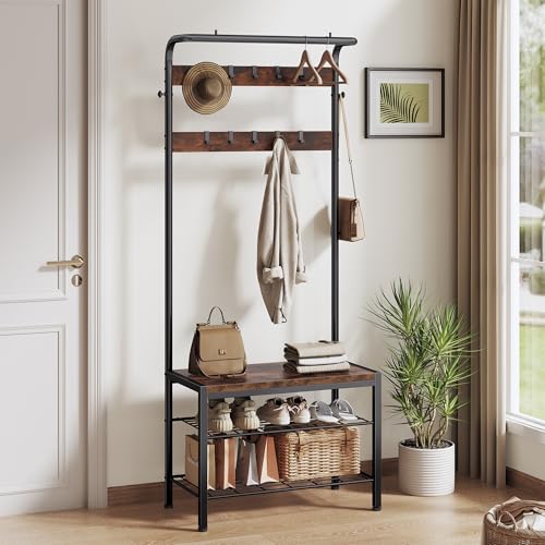 DUMOS industrial hall tree full height
