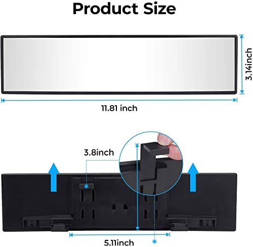 Rear view of the 12 inch mirror housing
