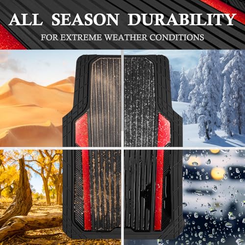 Universal trim-to-fit rubber car mats