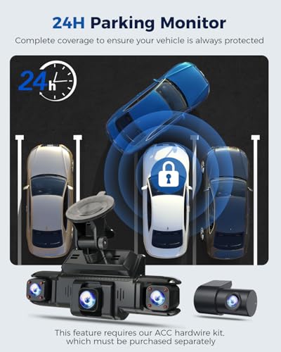 ZMOPO D435 dash cam night vision display