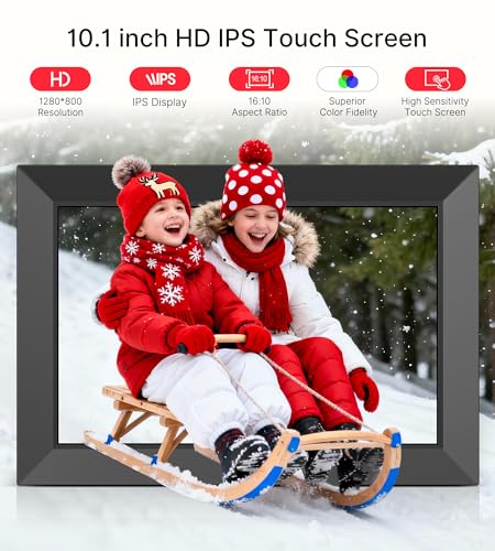Close up of BIGASUO 10.1-inch IPS screen