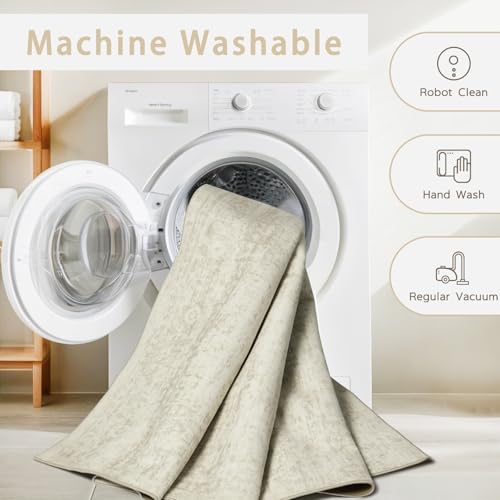 Demonstration of Srugn rug machine washability