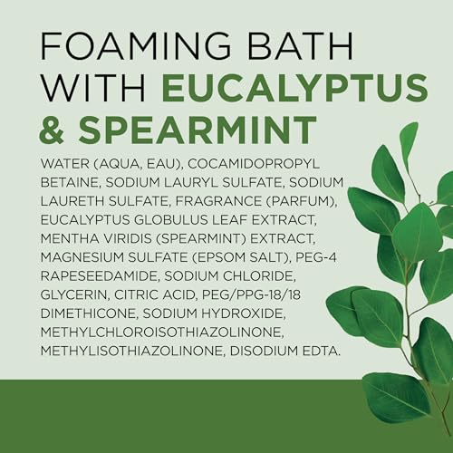 Side view of foaming bath pack