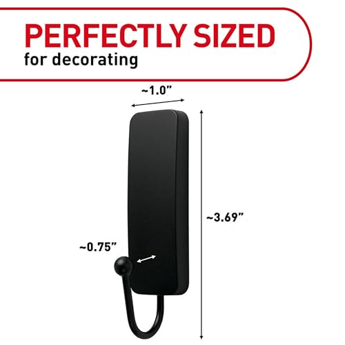 Two Command Medium hooks in matte black