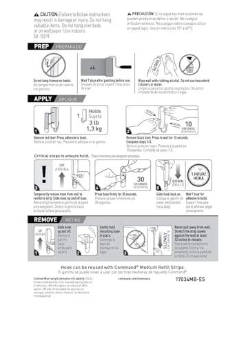 Command hook hardware components displayed
