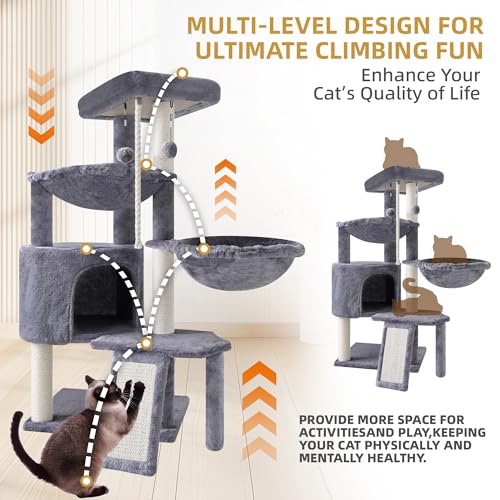 Smouatou cat tree assembled in a home