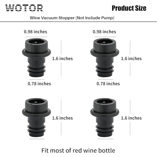 Standard size wine bottle with WOTOR stopper