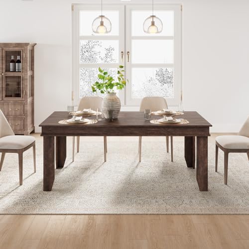 GarveeHome Farmhouse Dining Table full view