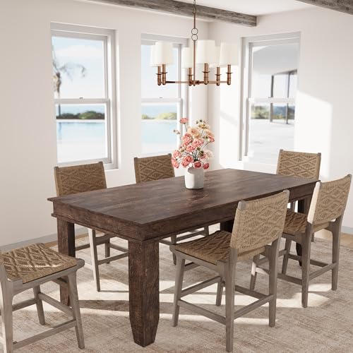Dining table set for eight people