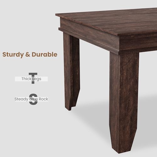 Angled shot of 71 inch kitchen table