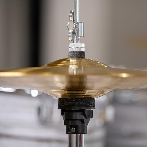 Stack of Meinl HCS cymbals showing all sizes