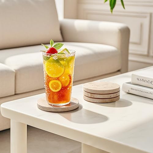 Precision-cut 4-inch diameter stone coaster
