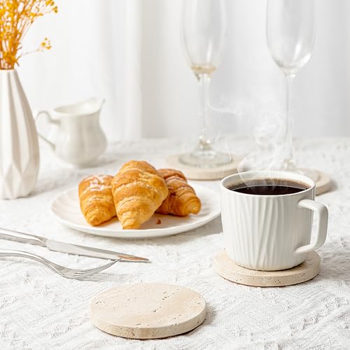 WORHE coasters in linen-look gift box