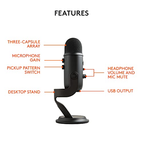 Logitech G Blue Yeti with stand
