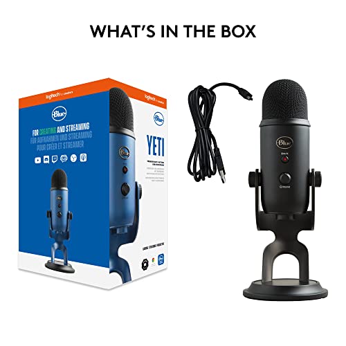 Logitech G Blue Yeti Blackout close up