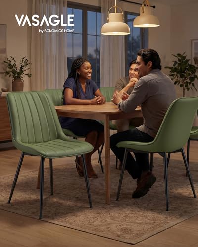VASAGLE kitchen chairs ergonomic curved backrest