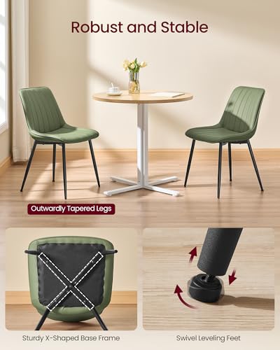 VASAGLE upholstered chairs angle view