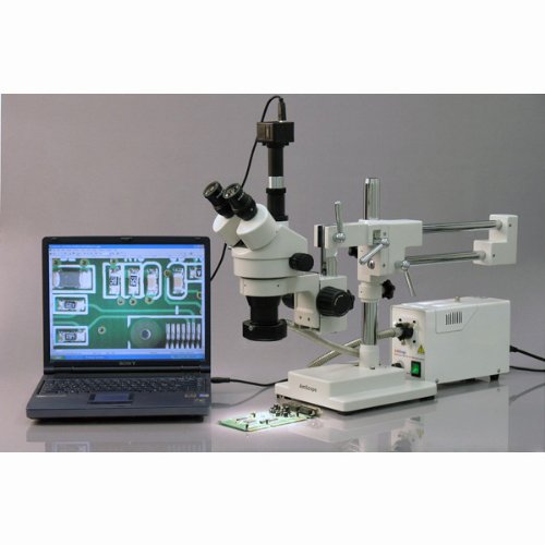 AmScope SM-4TP microscope with boom stand