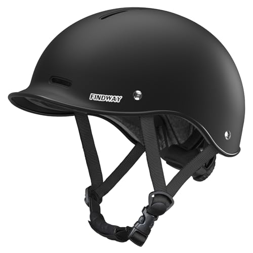 Findway Pro Adult Bike Helmet black profile view