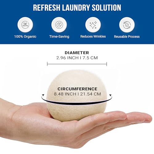 Hand-felted wool dryer balls in a natural setting