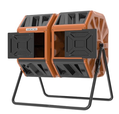 THE GROW'ING 53 Gallon Compost Bin Tumbler