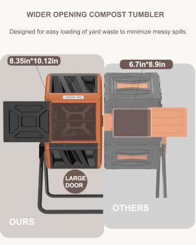 Dual compartment compost barrel design