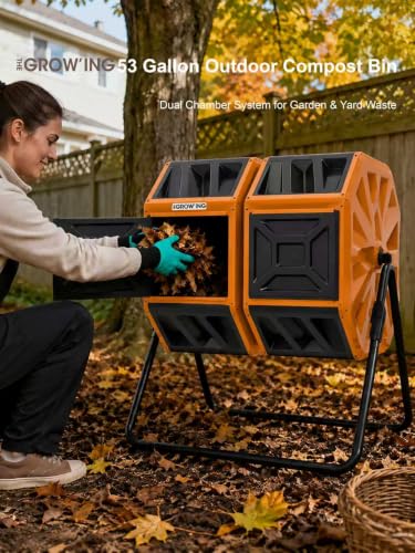 Backyard setup of THE GROW'ING compost bin