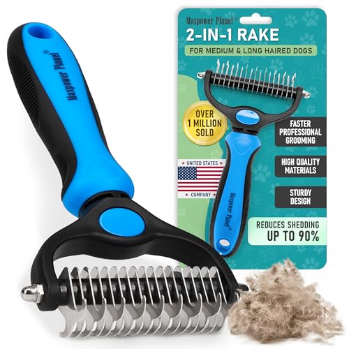 Maxpower Planet Dog Grooming Rake side view