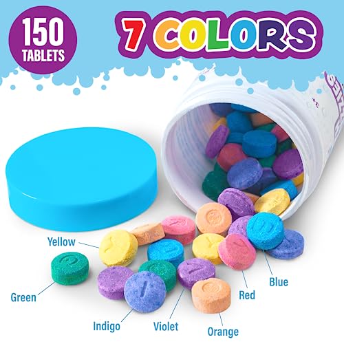 Tub Works tablets dissolving in water