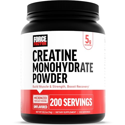 Force Factor Creatine Monohydrate Powder tub front view