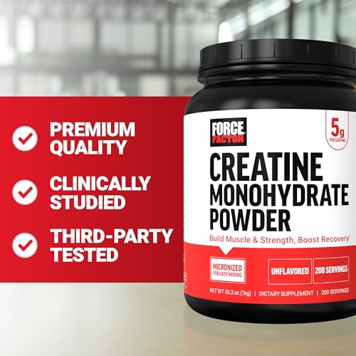 Force Factor Creatine powder scoop