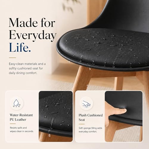 CangLong modern dining chairs solid wood legs