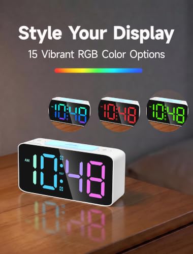 Cadmos Alarm Clock with 7 Color Night Light