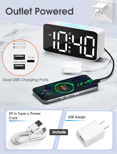 Cadmos Clock with Dual USB Charger