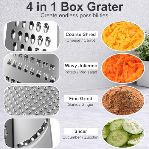 Grater positioned over the frosted container