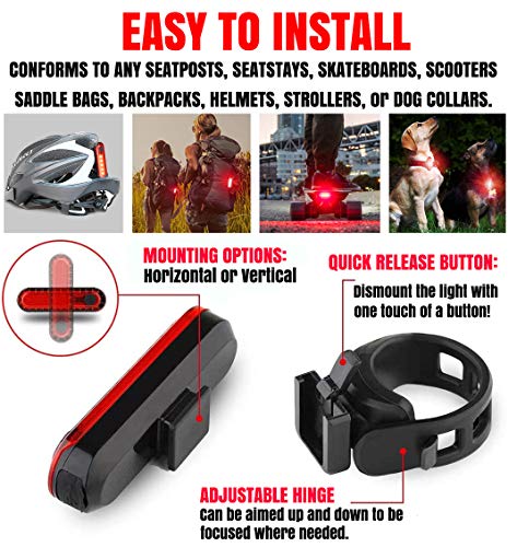 Box contents of BLITZU 2-pack safety lights