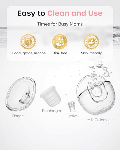 Hands-free breast pump components