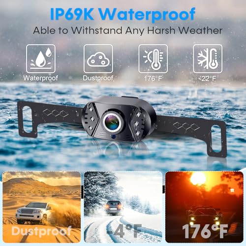 Waterproof backup camera lens