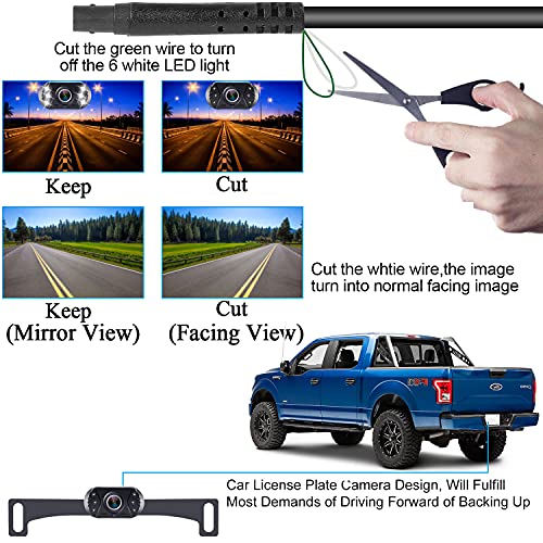 Rear view camera with adjustable grid lines