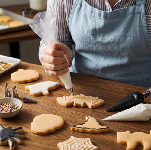 Top view of metal spider and web cookie cutters