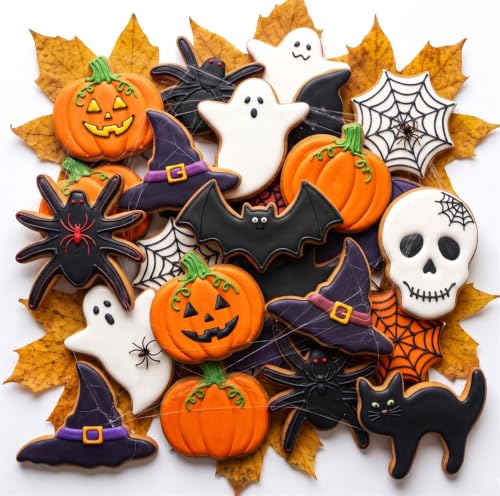Display of ghost and skull holiday baking tools