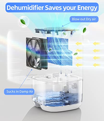 Rear view of TABYIK portable dehumidifier