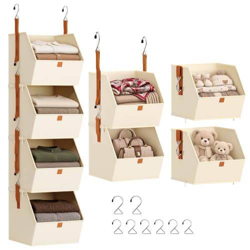 Homsorout 4 Tier Hanging Closet Organizer