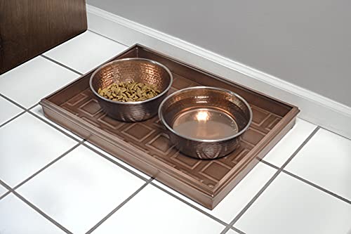 Tray used as pet bowl mat