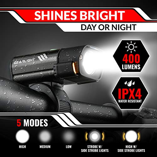 Rear bike light mounted on seat post