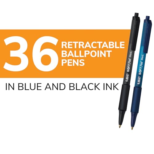 Close up of BIC Soft Feel retractable tip